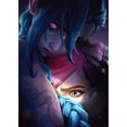 thumbnail image 1 of [UNFRAMED] Arcane Jinx and Vi Anime Poster - Dark Fantasy Room Decor, 1 of 2