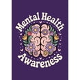 thumbnail image 1 of [UNFRAMED] Awareness Wall Art with Floral Brain Design, 1 of 2