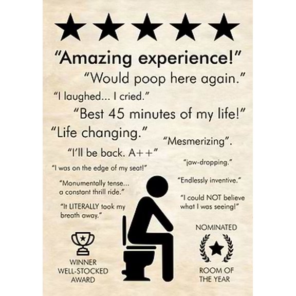 [UNFRAMED] Bathroom Review Wall Art