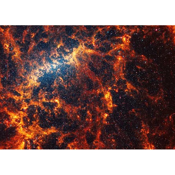 [UNFRAMED] Cosmic Inferno Nebula Wall Art for Sci-Fi Room Decor