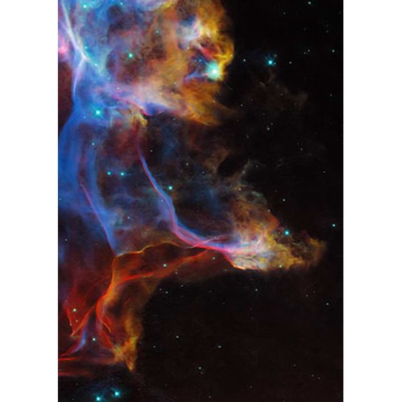 [UNFRAMED] Cosmic Veil Nebula Abstract Wall Art