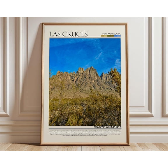 [UNFRAMED] DailyMood Las Cruces Landmark New Mexico Poster Southwest Landscape Wall Art Print