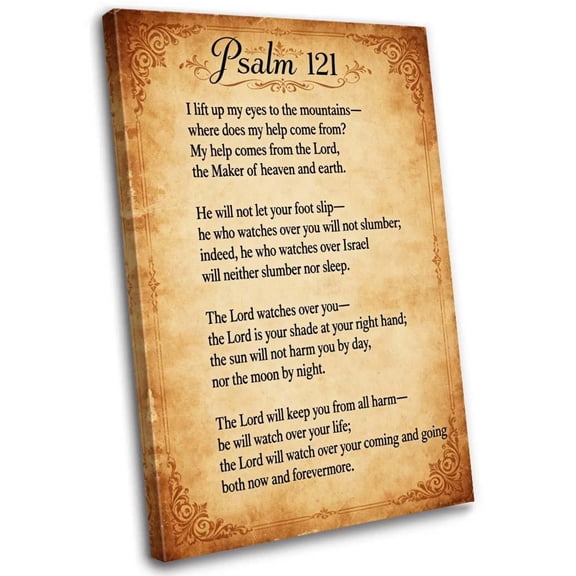 [UNFRAMED] DailyMood Psalm 121 Inspirational Scripture Print Christian Wall Art Bible Verse Poster