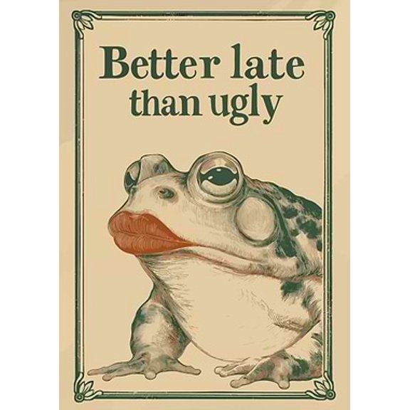 [UNFRAMED] Frog Wall Art: Better Late Than Vintage Design