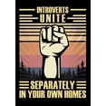 thumbnail image 1 of [UNFRAMED] Introverts Unite Separately Wall Art Poster Design, 1 of 2