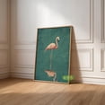thumbnail image 1 of [UNFRAMED] Pink Flamingo Oil Painting Wall Art, Teal Green Bird Poster, Impressionist Coastal Decor, Elegant Tropical Poster, Contemporary Nature Art, 1 of 5