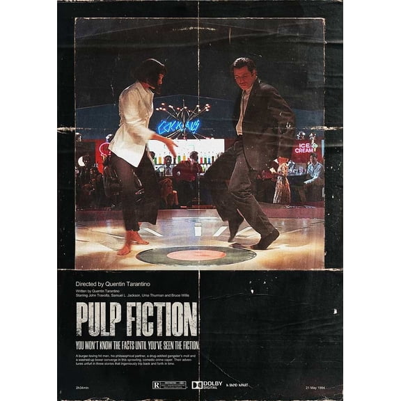 [UNFRAMED] Pulp Fiction Diner Dance Movie Poster