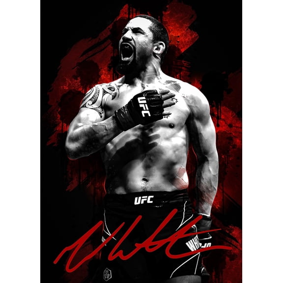 [UNFRAMED] Robert Whittaker UFC Fighter Wall Art Poster - Dynamic MMA Room Decor