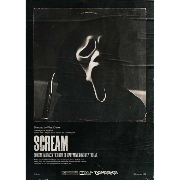 [UNFRAMED] Scream Movie Poster Wall Art