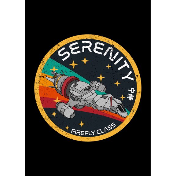 [UNFRAMED] Serenity Firefly Class Spaceship Retro Wall Art Design