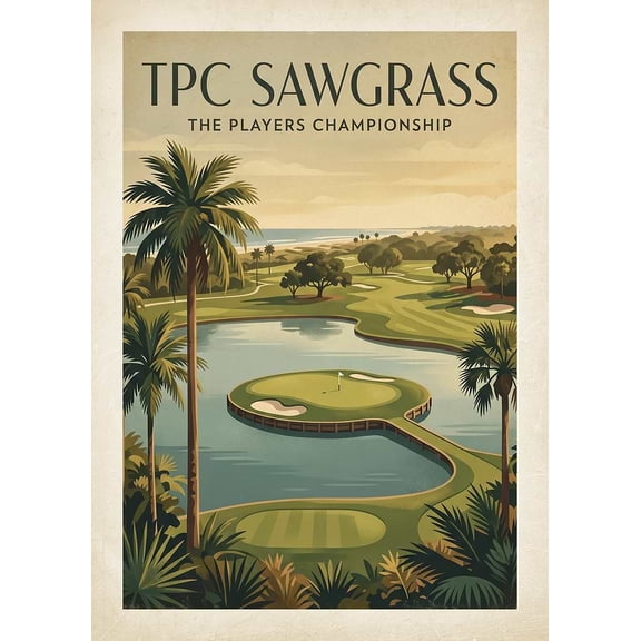 [UNFRAMED] TPC Sawgrass Players Championship Golf Course Wall Art