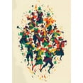 thumbnail image 1 of [UNFRAMED] Vibrant Irish Folk Band Abstract Wall Art, 1 of 2