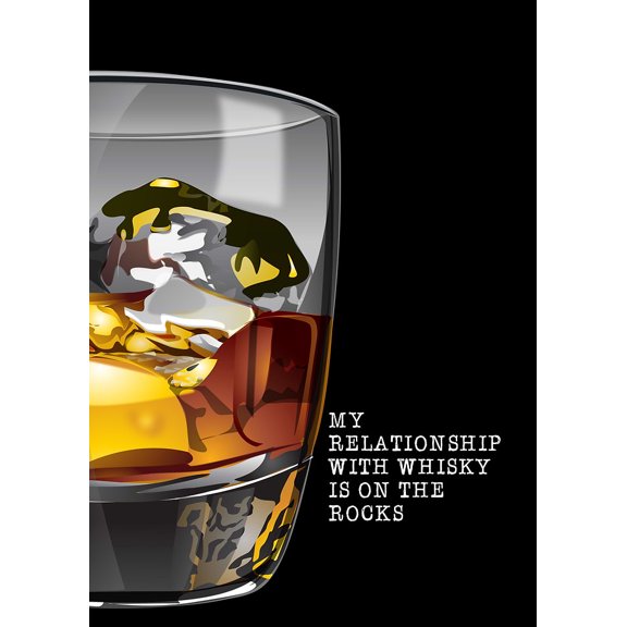 [UNFRAMED] Whisky On The Rocks Wall Art