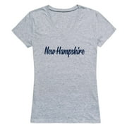 UNH University of New Hampshire Wildcats Womens Script Tee T-Shirt Grey XL