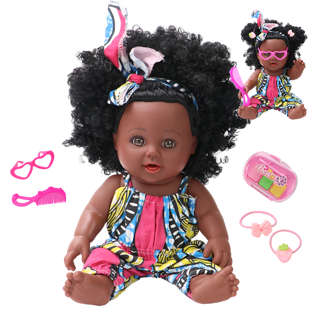 UNI 12 Inch Lifelike Reborn Doll Black Girl,Silicone Reborn Baby Dolls