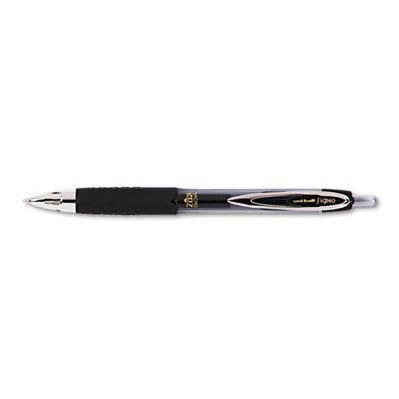 UNI 61255 uni-ball Signo Gel 207 Roller Ball Retractable Gel Pen, Black Ink, Micro Fine 12Pk
