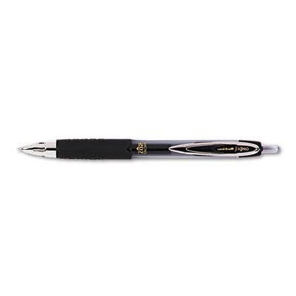 UNI 61255 uni-ball Signo Gel 207 Roller Ball Retractable Gel Pen, Black Ink, Micro Fine 12Pk