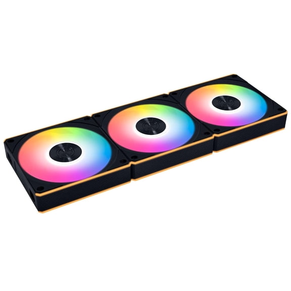 UNI Fan CL120 ARGB 120mm PWM Fans - iple Pack - 2.4 GHz Wireless Signal RGB & PC Case Fans Con ol - Da y-Chain - Dual Light Zones - FDB - Con oller Included & Required - Black (12CL1W3B)