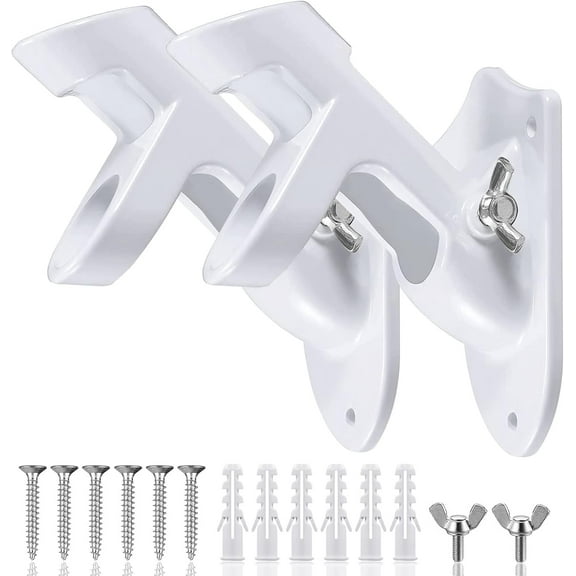 UNI Flag Pole Holder, Flag Bracket, Two-Position Flag Holder Mounting Bracket for Outside House, Cast Aluminum Flag Pole Mount Rust Free Coated, All Weather Display 1" Inner Diameter