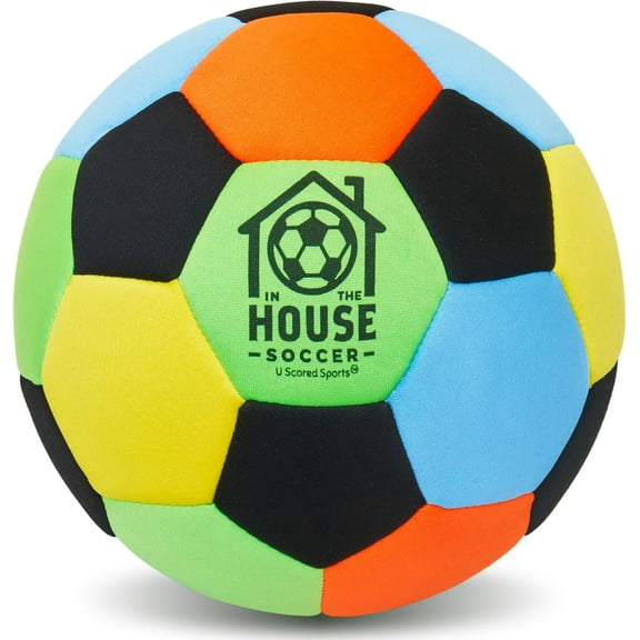 UNI in The House Soccer Ball - Indoor Size 4 Padded Soccer Ball for Girls (Ages 3+), Boys (Ages 3+) & Adults - Bring Soccer Practice Home - Perfect for Juggling - Gift for Soccer Player