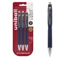 thumbnail image 1 of uni-ball® JetStream™ RT Retractable Ballpoint Pens, Fine Point, 0.7 mm, Blue Barrel, Black Ink, Pack Of 3, 1 of 6