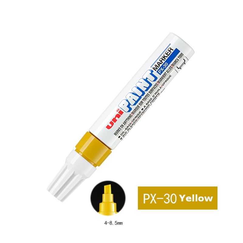 Uni Colour Medium (2,2-2,8 mm) PX-20 zilver olieverf marker pen metaal glas hout kunststof steen buiten mm metalen kogelpunt (Pack van 3