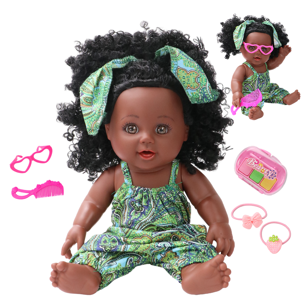 UNI Reborn Baby Dolls,12 Inch Lifelike Reborn African Girl Doll,Soft