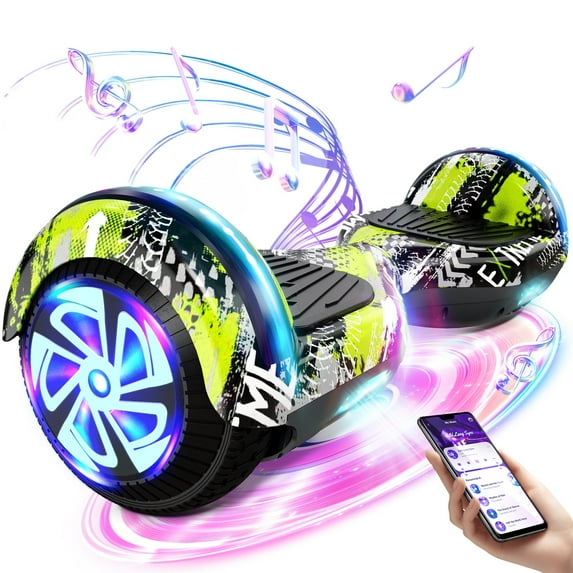 UNI-SUN Flash Wheel Hoverboard, Built-in Bluetooth and LED Lights