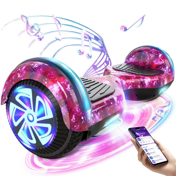 UNI-SUN Flash Wheel Hoverboard, Built-in Bluetooth and LED Lights