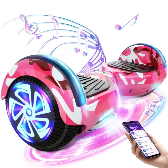 UNI-SUN Hoverboard, 6.5" Self Balancing Hoverboard with Bluetooth and LED Lights