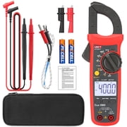 UNI-T 4000-Count Digital Clamp Multimeter UT202+ True RMS Clamp Meter 600V AC/DC Voltage,AC Current,NCV Capacitance Resistance Temperature Tester for Home Automotive DIY