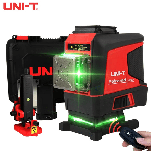 UNI-T Laser Level 3D Green 12 16 Lines 360 Horizontal Vertical Self-Leveling Cross Remote Control Nivel Professional LM573LD-II
