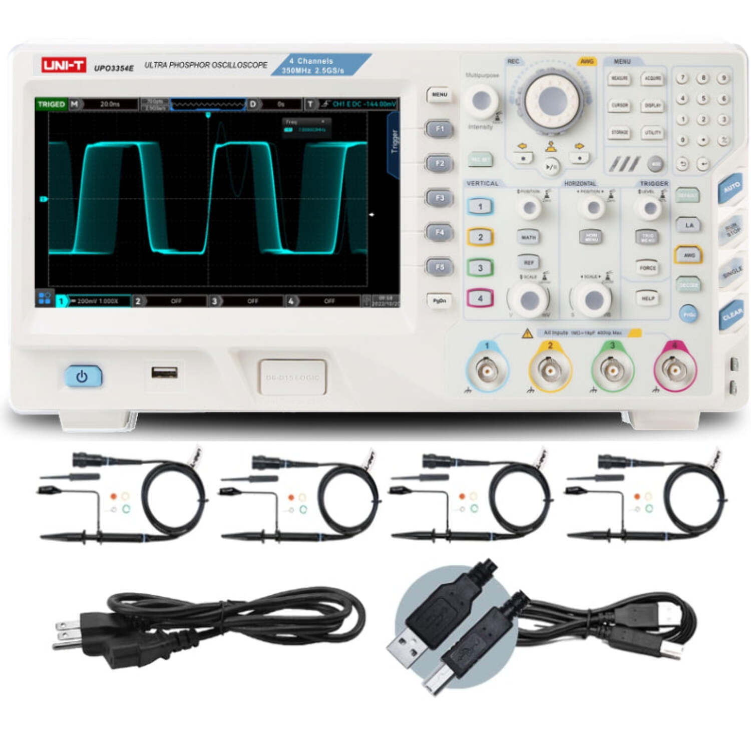 UNI-T MSO3354E 350MHz 4+16Ch MSO Mixed Signal Digital Oscilloscope