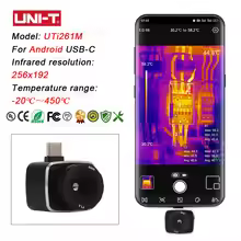 UNI-T Thermal Camera For Android Phone UTI261M Infrared Thermal Imager For Smartphone 256×192 Pixels Thermographic Camera