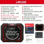 UNI-T UNI-TREND LM320E Laser Inclinometer Digital Angel Meter with Absolute Relative Angle Measurement Magnetic InclinometerLM320E