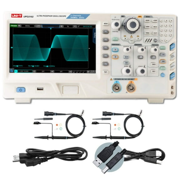 UNI-T UPO2102 100MHz 2Ch MSO w/o Logic Pod Ultra Phosphor Digital Oscilloscope