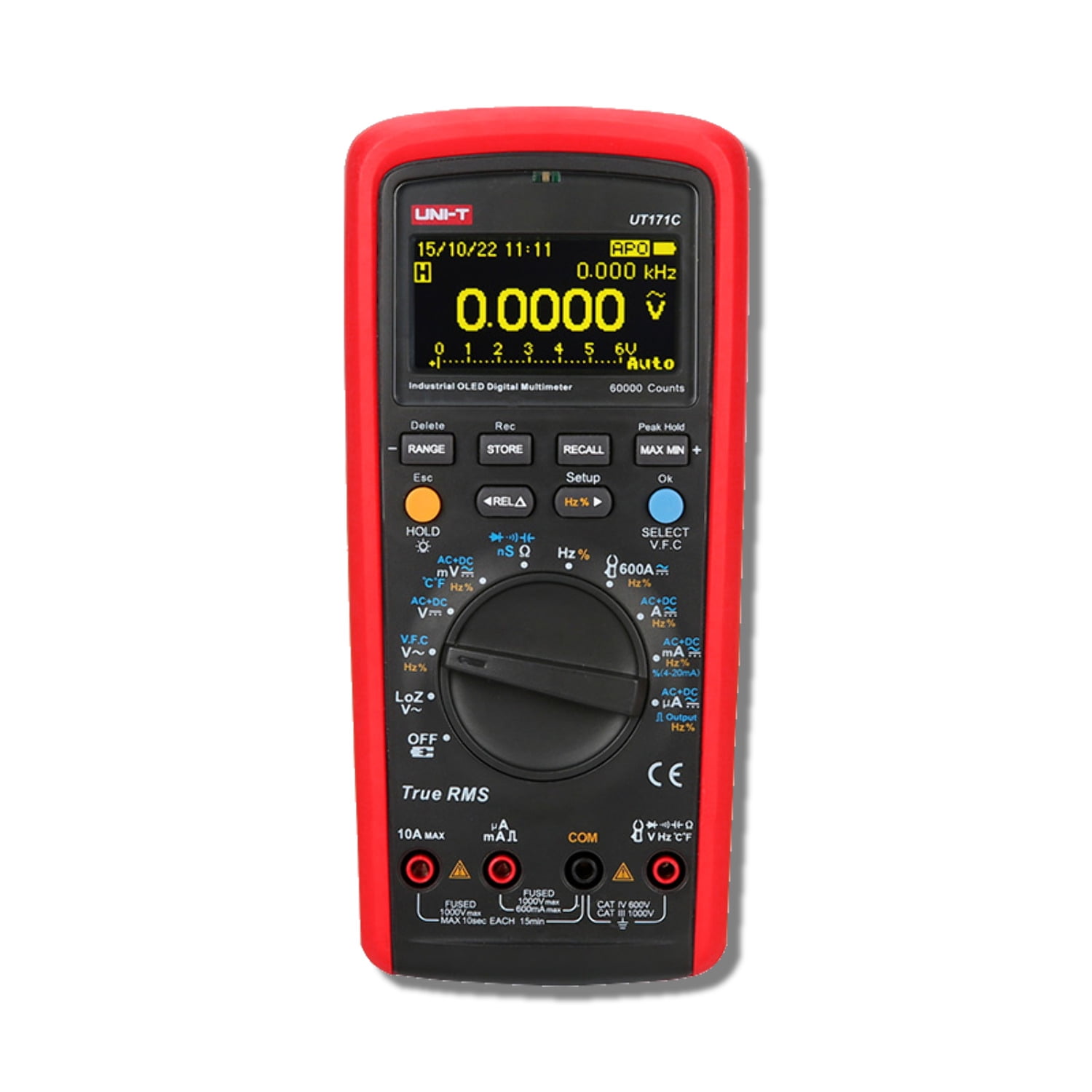 UNI-T UT171C OLED Industrial Process Digital Multimeter True RMS 60,000 Counts Auto/Manual Range 60MΩ Temperature Non-Contact Voltage Detection