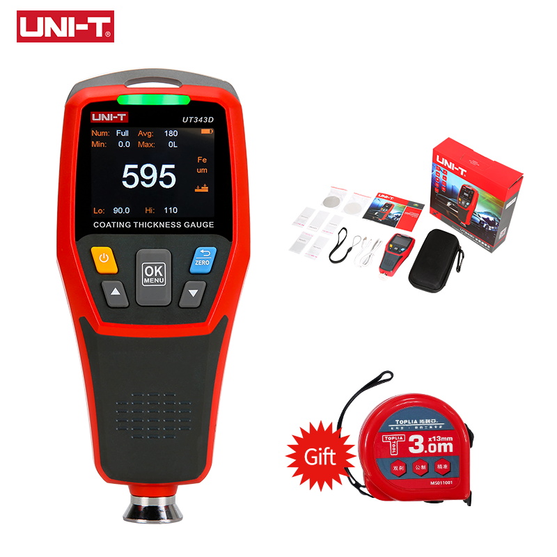 UNI-T UT343D Car Paint Coating Thickness Gauge Digital Meter Film ...
