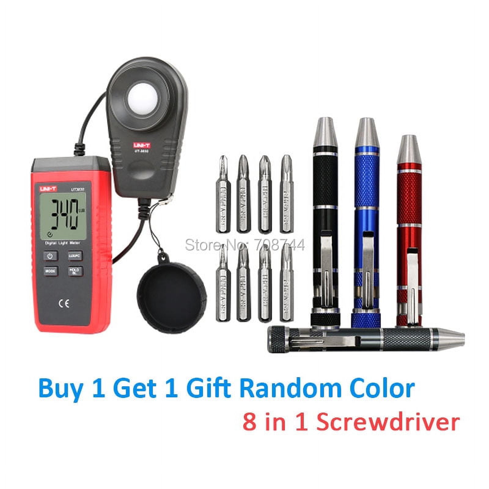 UNIT UT383S Digital Light Meter 200,000 Lux Luminometer Lux/FC