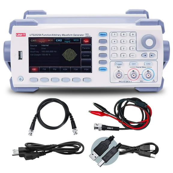 UNI-T UTG2025A 25MHz 2-Channel 125MS/s 8Kpts 4.3in display Function/Arbitrary Waveform Generator