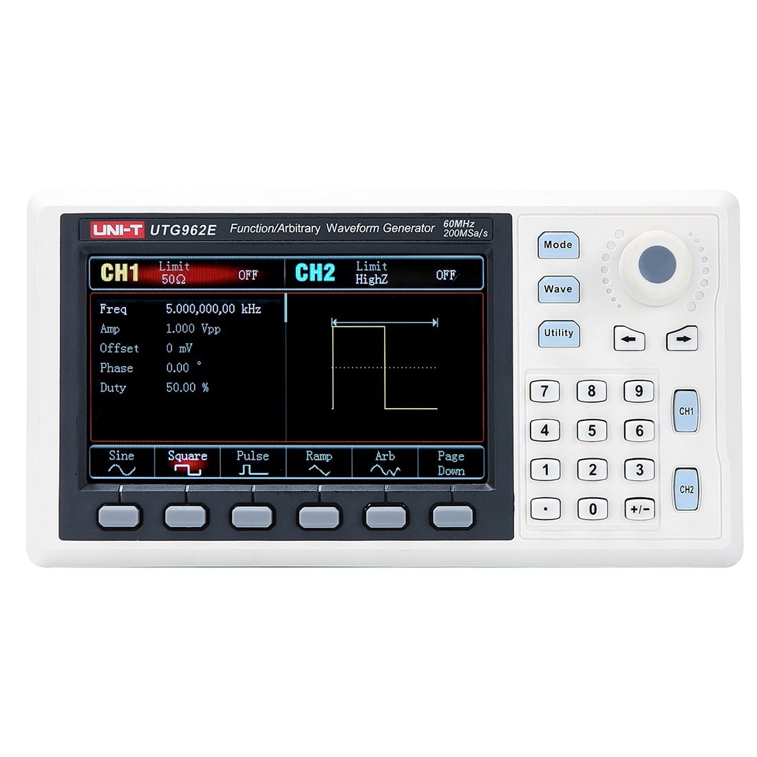 UNI-T UTG962E 60MHz 2Ch Classic-Series Arbitrary Waveform Generator