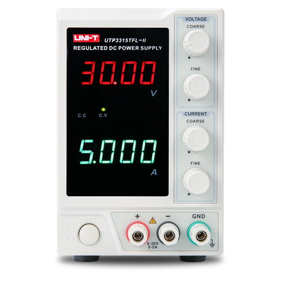 UNI-T UTP3315TFL-II 1Ch Linear DC Power Supply 150W 30V 5A 10mV/1mA LED Voltage Current Dual 110V/220V5% AC Frequency 50Hz/60Hz Display