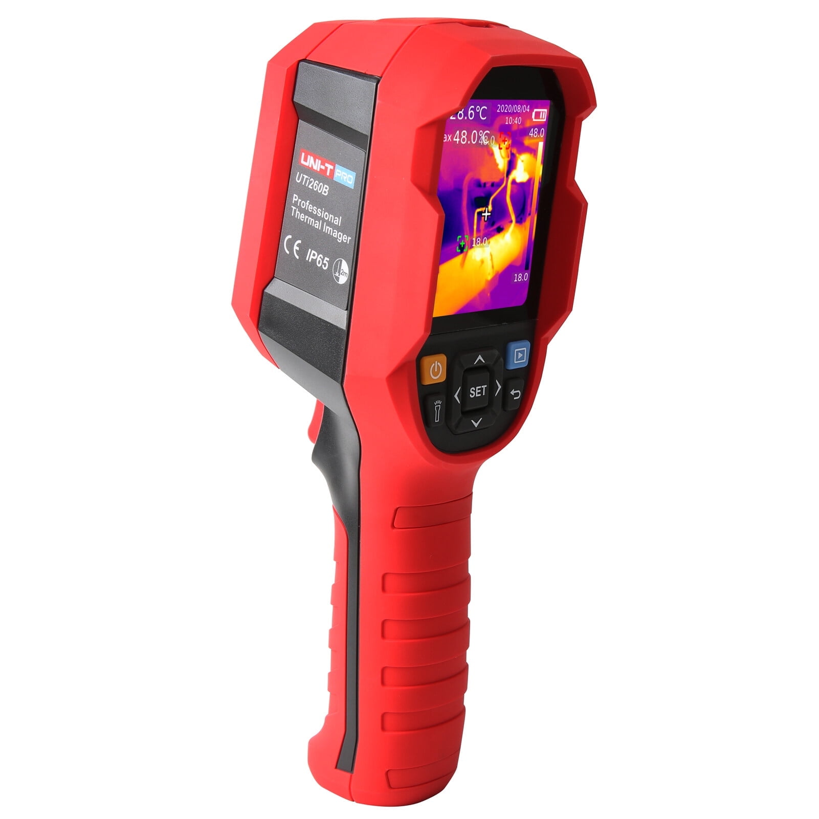 UNI-T UTi260B -15 ~550 2.8 Inch TFT LCD Display Screen Infrared Thermal Imager 49152(256 * 192) Thermal Imaging Pixel Surface Temperature Real Time Thermal Images Combination Infrared Visible Light