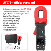 UNI-T Uni-trend Clamp Ground Resistance Tester UT273+ Auto Range Lightning Protection Loop resistance Earth clamp meterUT273+