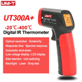 thumbnail image 1 of UNI-T Uni-trend Industrial Thermometer UT300A+ Laser Infrared Thermometer Handheld Termometro Digital Industrial Non Contact Laser Temperature Meter Gun(UT300A+), 1 of 7