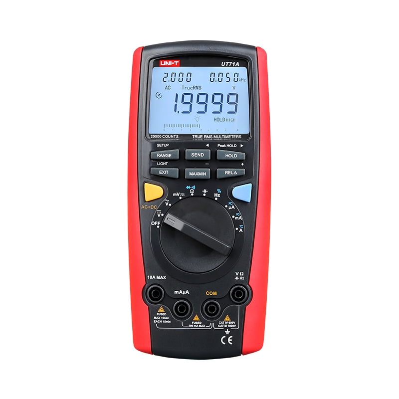 UNI-T Uni-trend Multimeter clamp meter UT71A Middle Size Intelligent Digital Multimeter AC/DC Volt Ampere Ohm Capacitance Temperature test Meter(UT71A)