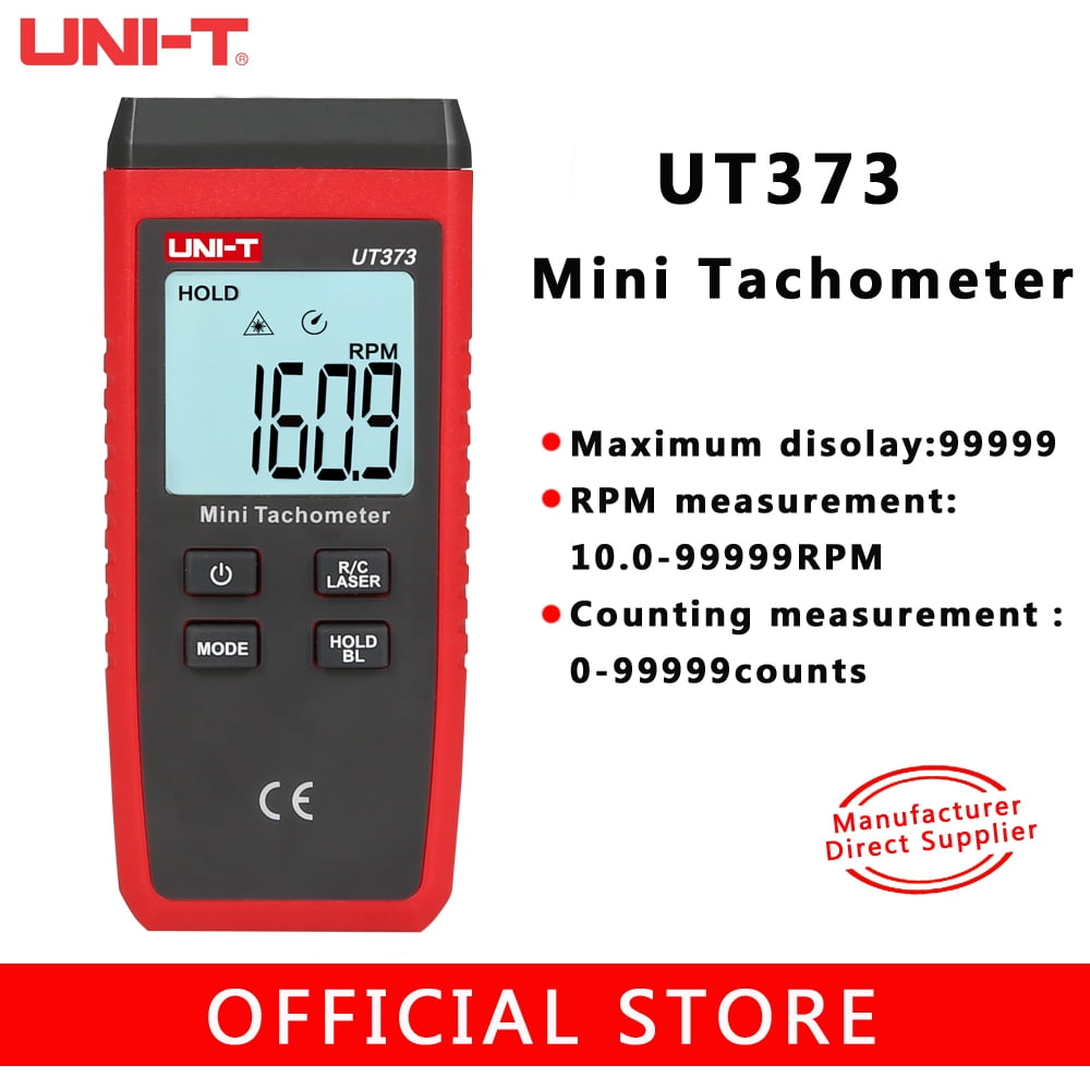 UNI-TUT373 Non-contact High-Precision Laser Tachometer Digital Display ...