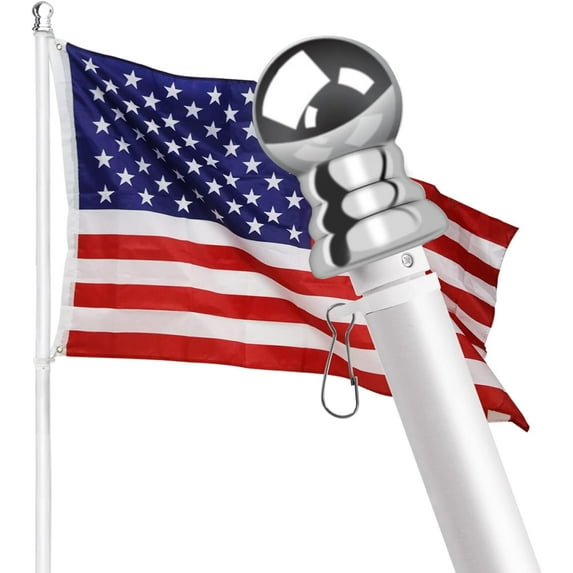 Tangle Spinning Pole, 6FT Rotating Flagpoles Two count Design Rustroof High Wind Resistant Poles for Outside House Garden Boat Commercial