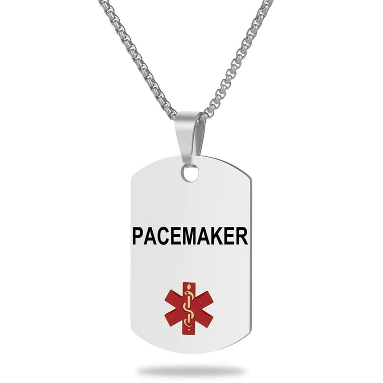 Pacemaker id necklace clearance