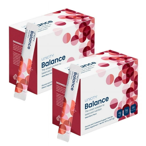 Balance Booster Pack UNICITY DUO: Mixed Berry (2 Boxes) (7.25g) 60 Stick Packs with Aloe Vera